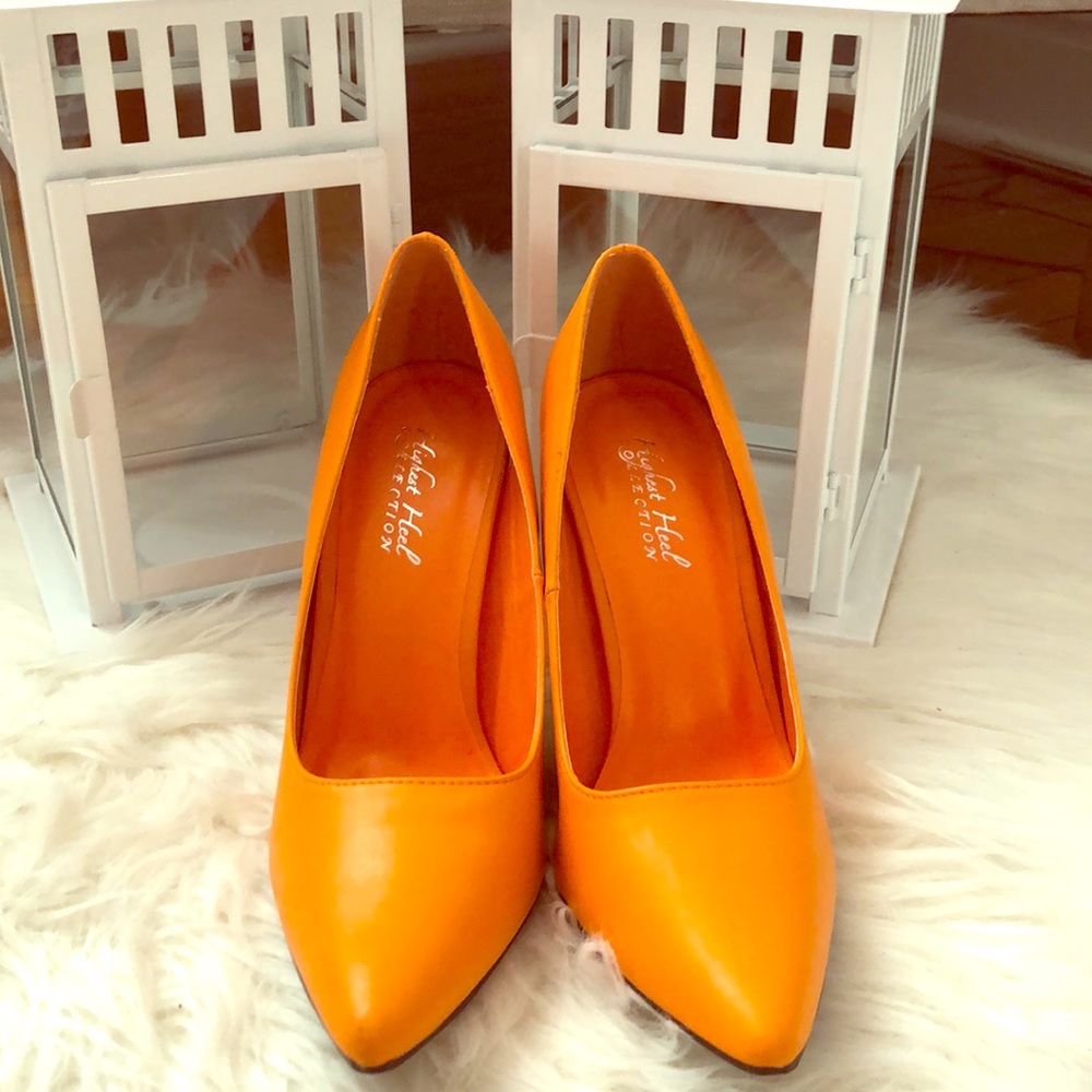 The Highest Heel Collection SPRING ORANGE Pumps